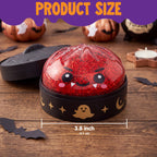 Halloween Dumpling Stress Relief Toys, 1pcs3pcs6pcs with Steamer Storage Boxes,Slow‑rebound maltose squishy toys, ideal for Halloween party gifts, featuring grimace pumpkin and little devil designs
