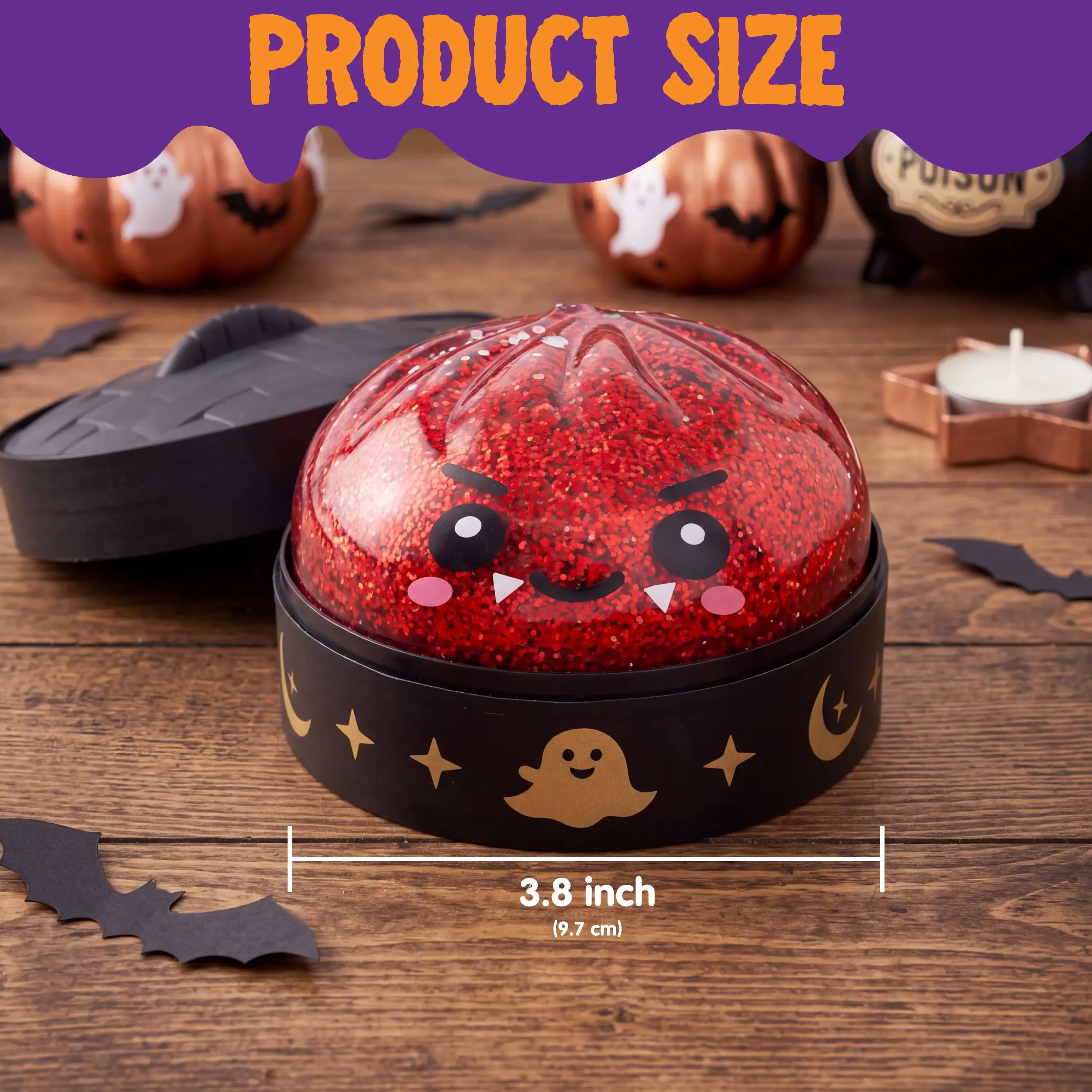 Halloween Dumpling Stress Relief Toys, 1pcs3pcs6pcs with Steamer Storage Boxes,Slow‑rebound maltose squishy toys, ideal for Halloween party gifts, featuring grimace pumpkin and little devil designs