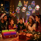 Halloween Finger Projector Rings, LED Light-Up Finger Toys, Random Pattern Assortment, Spooky Projection Party Favors for Kids, Trick-or-Treat Goodie Bag Fillers & Halloween Party Supplies