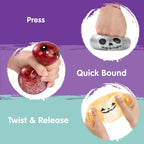 Halloween Dumpling Stress Relief Toys, 1pcs3pcs6pcs with Steamer Storage Boxes,Slow‑rebound maltose squishy toys, ideal for Halloween party gifts, featuring grimace pumpkin and little devil designs