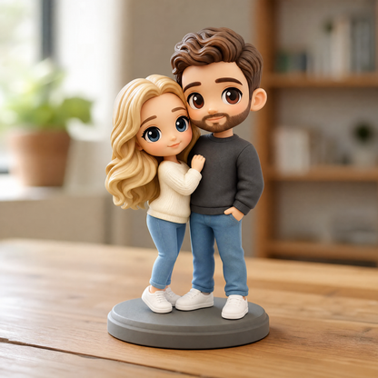 Custom 3D Cartoon Figurine | Personalized Photo‑Based Chibi Character Statue Custom Portrait Doll Ornament Gift