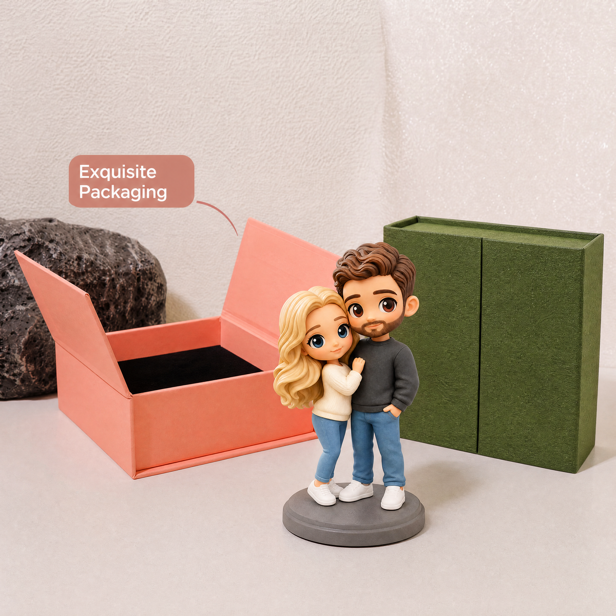 Custom 3D Cartoon Figurine | Personalized Photo‑Based Chibi Character Statue Custom Portrait Doll Ornament Gift