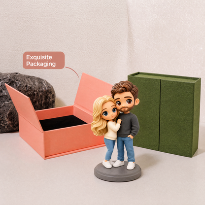 Custom 3D Cartoon Figurine | Personalized Photo‑Based Chibi Character Statue Custom Portrait Doll Ornament Gift
