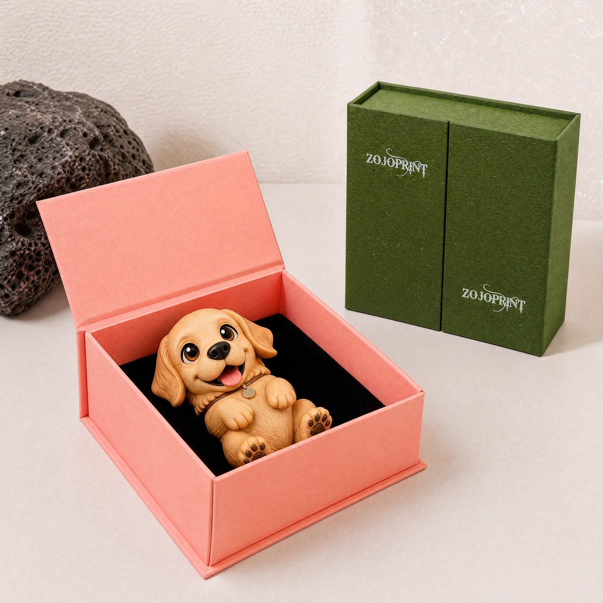 Custom Pet Figurine 3D Printed Cartoon Pet Statue, Personalized Dog Cat Memorial Figurine From Your Pet Photo