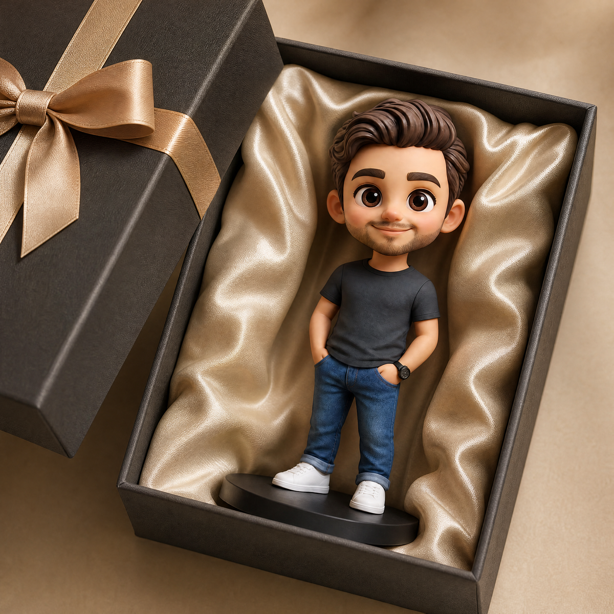 Custom 3D Cartoon Figurine | Personalized Photo‑Based Chibi Character Statue Custom Portrait Doll Ornament Gift